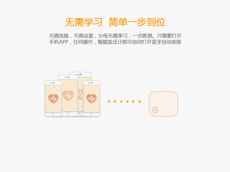 智能血壓計功能-無需學習，簡單一步到位